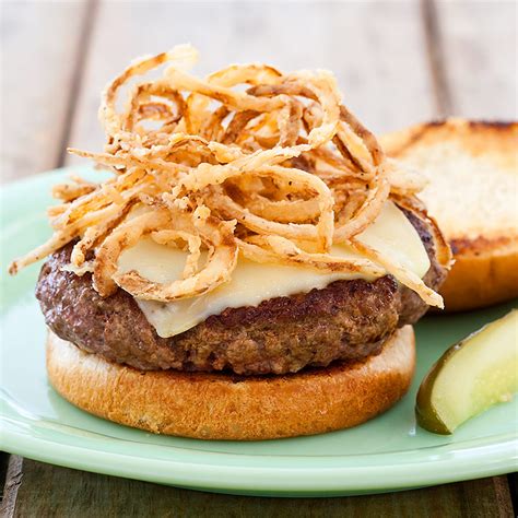 Meet fried onions, your new favorite snack. Indoor Burgers with Crispy Onions | Cook's Country