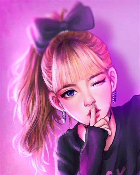 Black Punk Cute Anime Character Character Art Pink Art