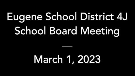 4j School Board March 1 2023 Regular Meeting Youtube