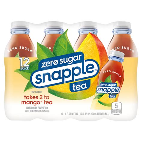 Save On Snapple Takes 2 To Mango Tea Zero Sugar 12 Pk Plastic Order Online Delivery Stop And Shop