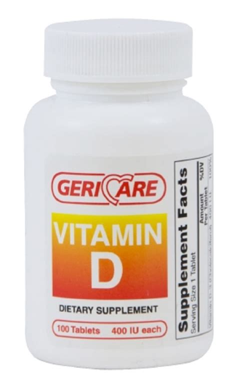 Mckesson Brand Vitamin D Supplement 400 Iu Strength Tablet 100