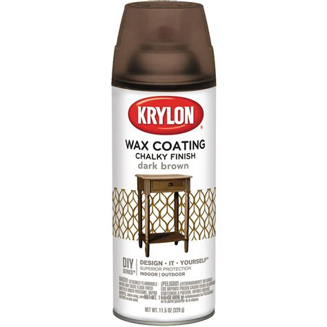 Chalky Finish Aerosol Spray Paint 12oz Dark Brown Wax Coating Walmart