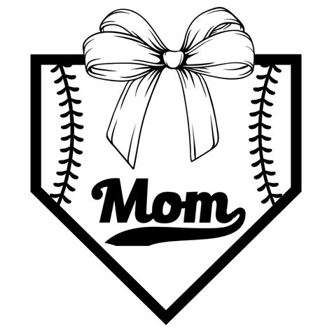 Mom Softball Sport Love Free Svg File Svg Heart