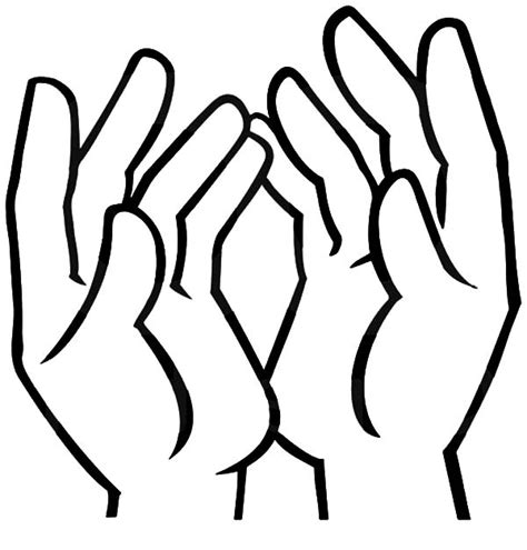 Uplifted Hands Coloring Pages Best Place To Color Peace Gesture Okay Gesture Hand Clipart