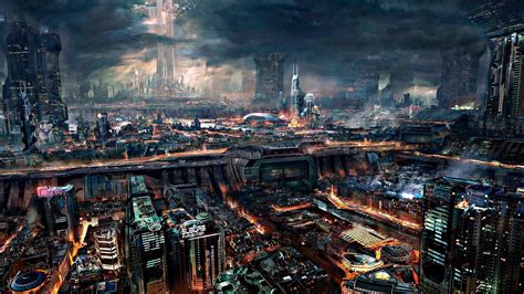 Sci Fi Futuristic City Cities Art Artwork Wallpaper 2880x1620