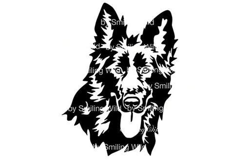 Black German Shepherd Dog Svg Art Clipart Cut File Cuttable Etsy