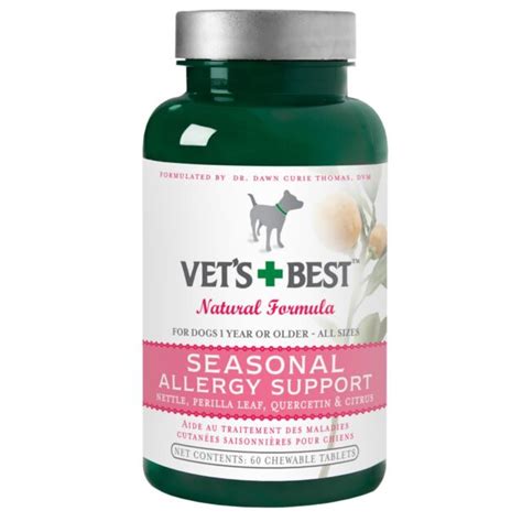 2 Vets Best Seasonal Allergy Relief Dog Supplement 60 Tablets Each 120