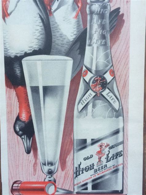 Original Vintage S Miller High Life Beer Advertisement Etsy
