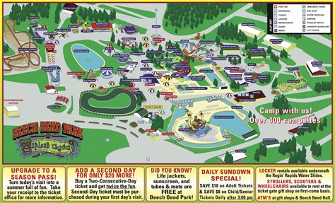 Park Map Beech Bend Amusement Park Bowling Green Ky