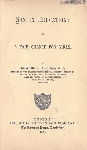Sex In Education By Edward Hammond Clarke Open Library