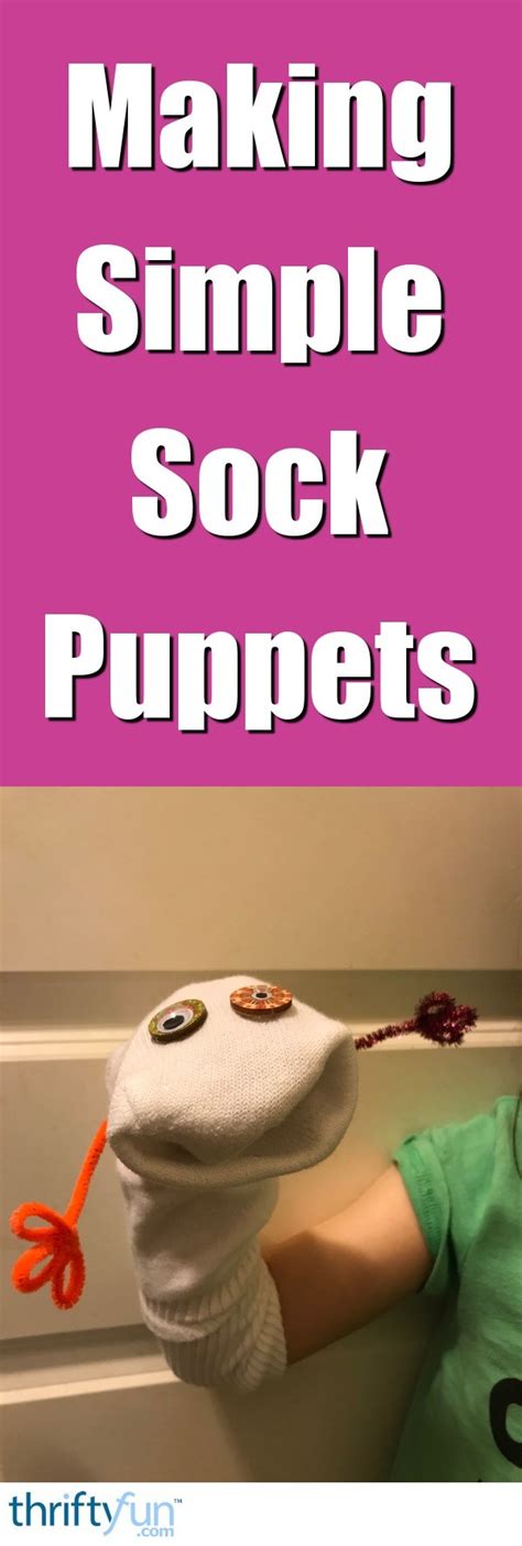 Making Simple Sock Puppets Thriftyfun