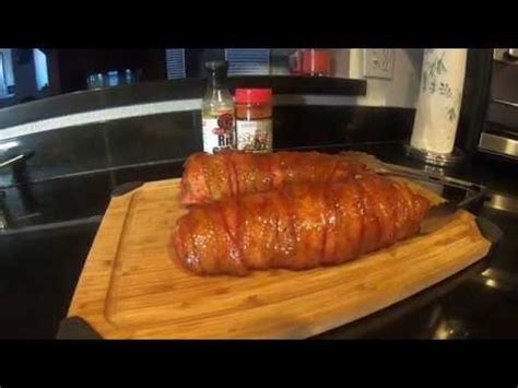 Honey, bacon, pork and olive oil! Pork Tenderloin Wrapped in Bacon on Traeger - YouTube
