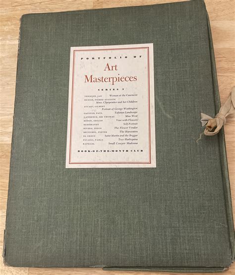 12 Prints 1940\'s Portfolio of Art Masterpieces, Book of the month club
