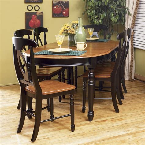 Aamerica British Isles Oval Leg Dining Table With Two Leaves Dinette