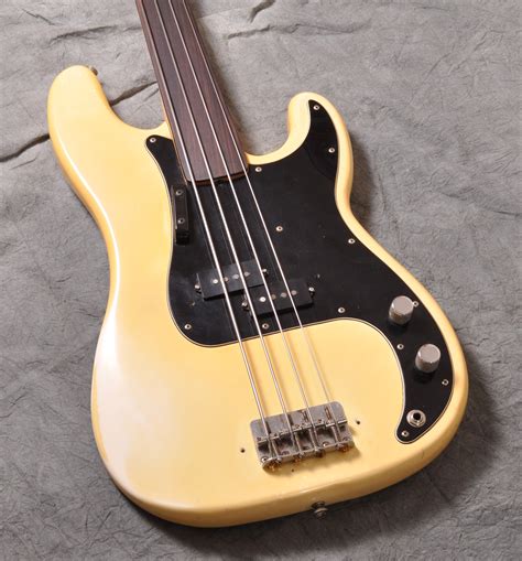 Fender Precision Bass Fretless 1976 Olympic White Bass For Sale Westend