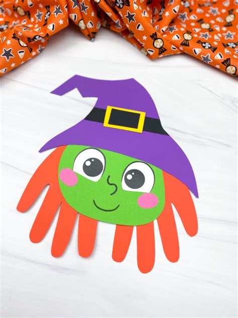 Handprint Witch Craft For Kids Free Template 2022