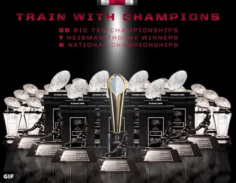 TRAIN WITH CHAMPIONS B G CHAMPIONSHIPS HEISMAN TROPHY WINNERS AND NATIONAL