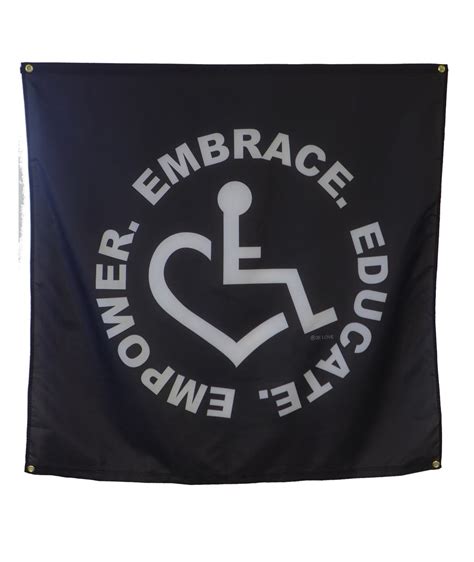 4 X 4 3e Love Wall Flag 3e Loves Wheelchair Heart
