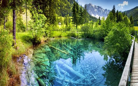 893061 Water Landscape Forest Nature Austria Clouds Trees