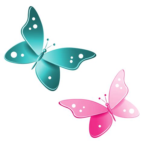 Blue And Pink Butterflies Png Imageâ Butterfly Clip Art Clip Art
