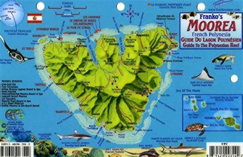 Moorea French Polynesia Guide To The Polynesian Reef By Frankos Maps