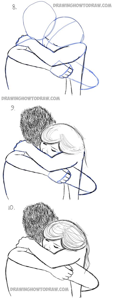 How To Draw Two People Hugging Drawing Hugs Step By Step Drawing Tutorial How To Draw Step