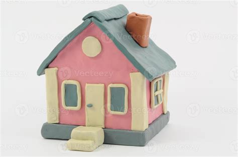 Plasticine House Looks Like A Typical American One 1245493 Stock Photo