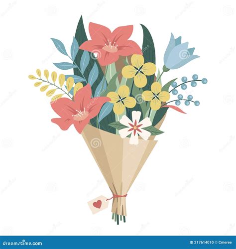 Flower Bouquet Vector Illustration 217614010