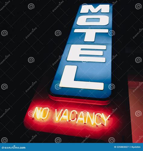 Neon Motel Sign In Usa Stock Image Image Of Roadside 225883027