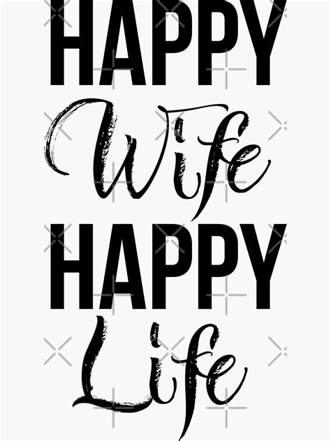 Happy Wife Happy Life Sticker For Sale By Graphicmeyou Redbubble
