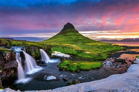 Kirkjufell At Sunrise In Iceland Stock Photo Image Of Landmark