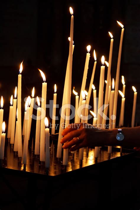 Candles In Church Stock Photo Royalty Free Freeimages