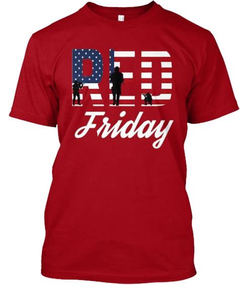 Red Friday Shirt On Fridays We Wear Red Deep Red T Shirt Front Red
