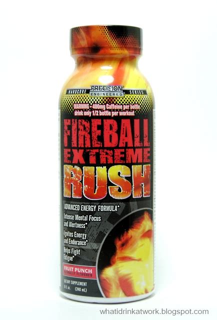 Rush as an energy drink is effective in fighting the lack of energy and fatigue. What I Drink At Work: Fireball Extreme Rush Energy Drink ...