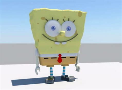 Spongebob Cartoon Character 3d Model Ma Mb 123free3dmodels