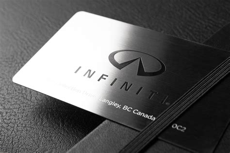 Choose from any one of our four 4 free templates or upload your own design. Infinity Stainless Steel Business Card