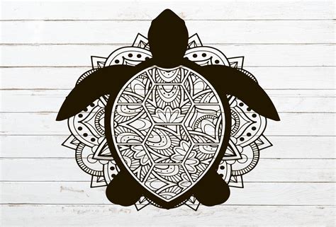 Mandala Turtle Svg Svg Images File