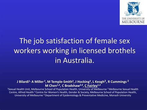 Ppt The Job Satisfaction Of Female Sex Workers Working In Licensed