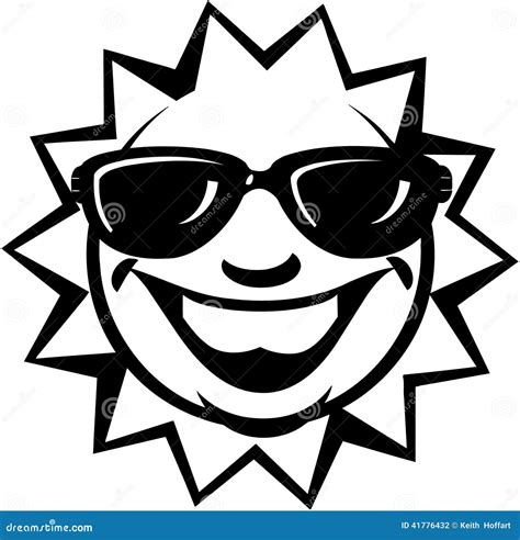 Sun With Sunglasses Cartoon Vector Clipart Stock Vector Illustration