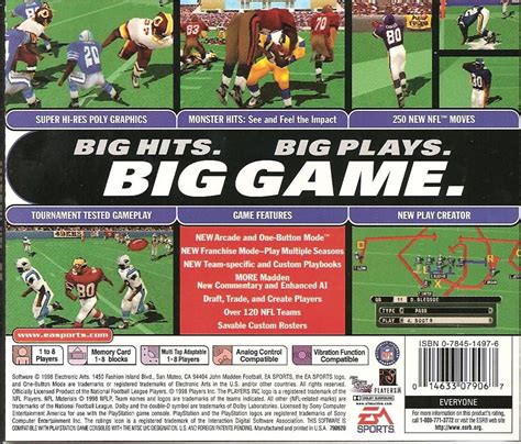 Madden Nfl 99 Cover Or Packaging Material Mobygames