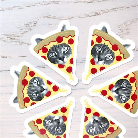 Fancy Seeing You Here — Pizza Cat Sticker Or Magnet I Love Pizza