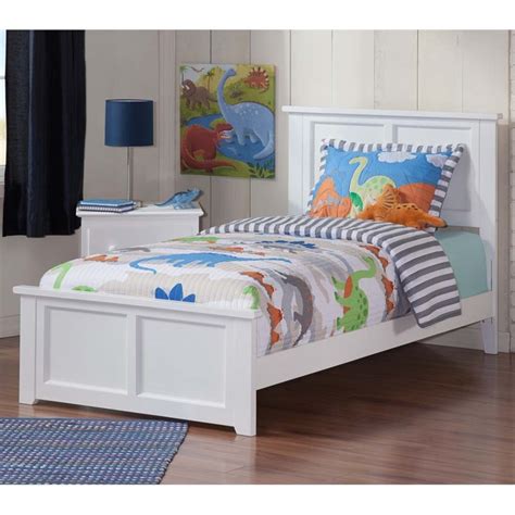 Atlantic furniture colorado twin bed with usb turbo charger and twin trundle in white (6) model# ag8011222. Leo & Lacey Twin XL Panel Bed in White - Walmart.com ...