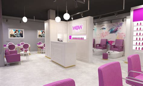 Attractive Nail Shop Design And Beauty Shop In Retail Store