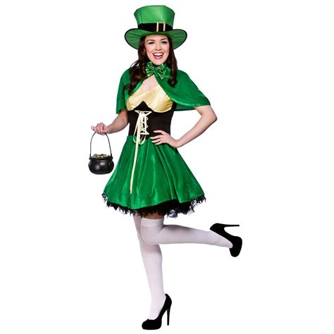 Adult Irish Ireland St Patricks Day Lucky Leprechaun Ladies Fancy Dress