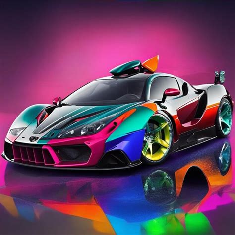 Premium Ai Image Modify Multi Color Car