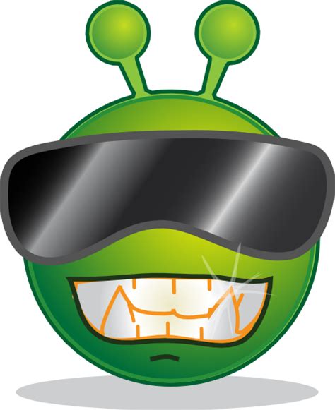 Smiley Green Alien Cool Clip Art At Vector Clip Art Online