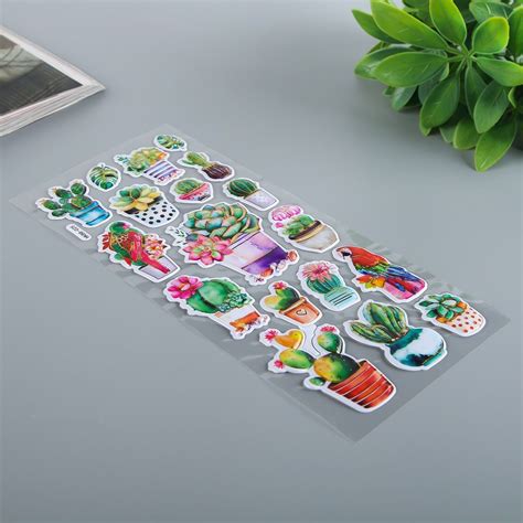 1pc Assorted Plastic 3d Stickers Stickers Craft Craft Scrapbooking