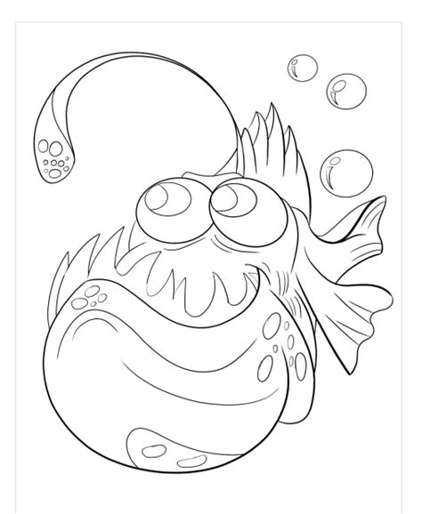 Discover The Best Angler Fish Coloring Pages For Kids Gbcoloring