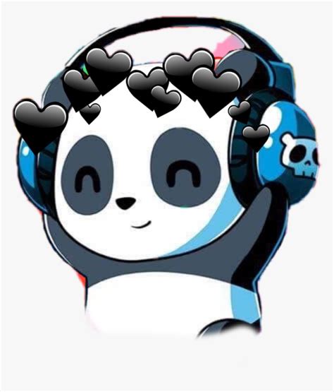 Panda Kawaii Cute Panda With Headphones Hd Png Download