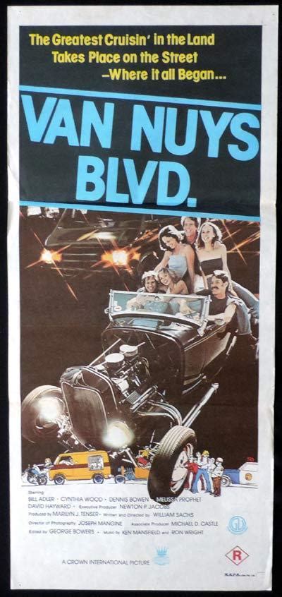 Van Nuys Blvd Daybill Movie Poster Cynthia Wood Drag Racing Moviemem